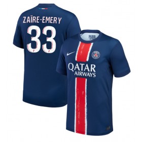 Pánské fotbalový oblečení Paris Saint-Germain Warren Zaire-Emery #33 Domácí košile 2024-25 Krátkým Rukávem